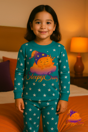 SleepySunz Pajamas – Teal Children