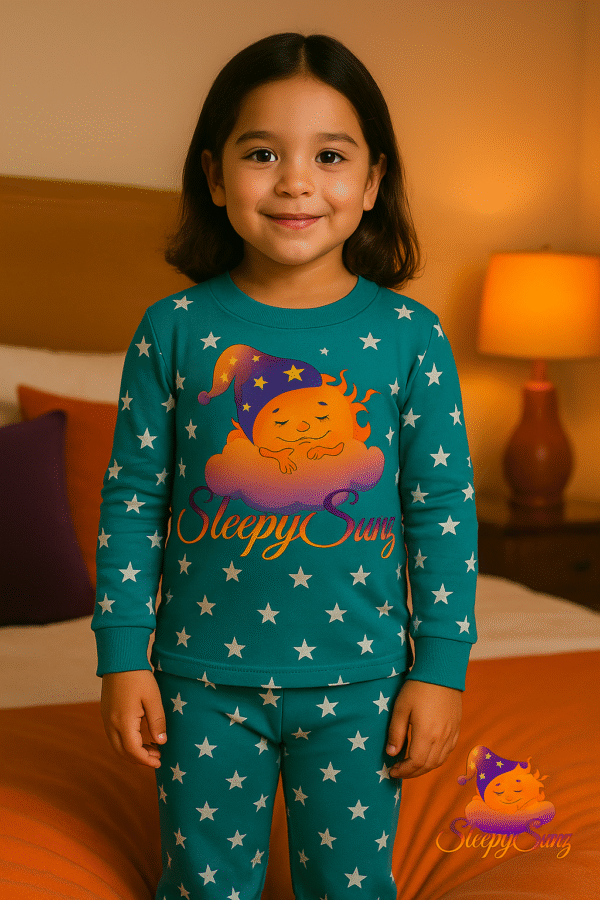 SleepySunz Pajamas – Teal Children