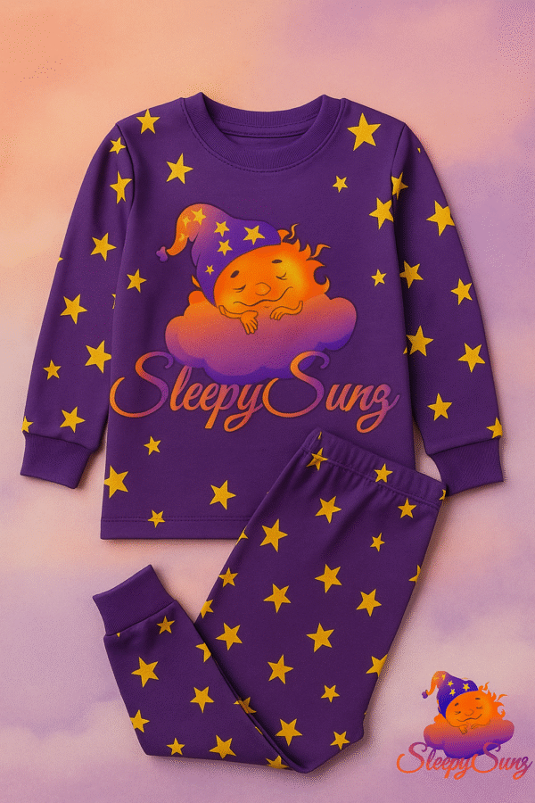 SleepySunz Pajama Set – Purple Night (Adults)
