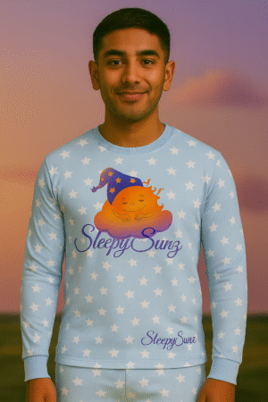 SleepySunz Pajama Set – Dreamscape Blue (Adult)