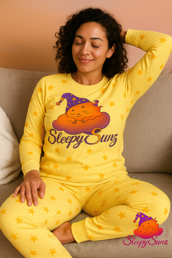 ✨SleepySunz Pajama Set – Golden Glow (Adults)
