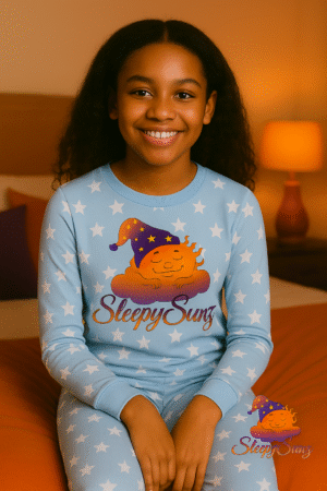 SleepySunz Pajama Set – Dreamscape Blue Youth