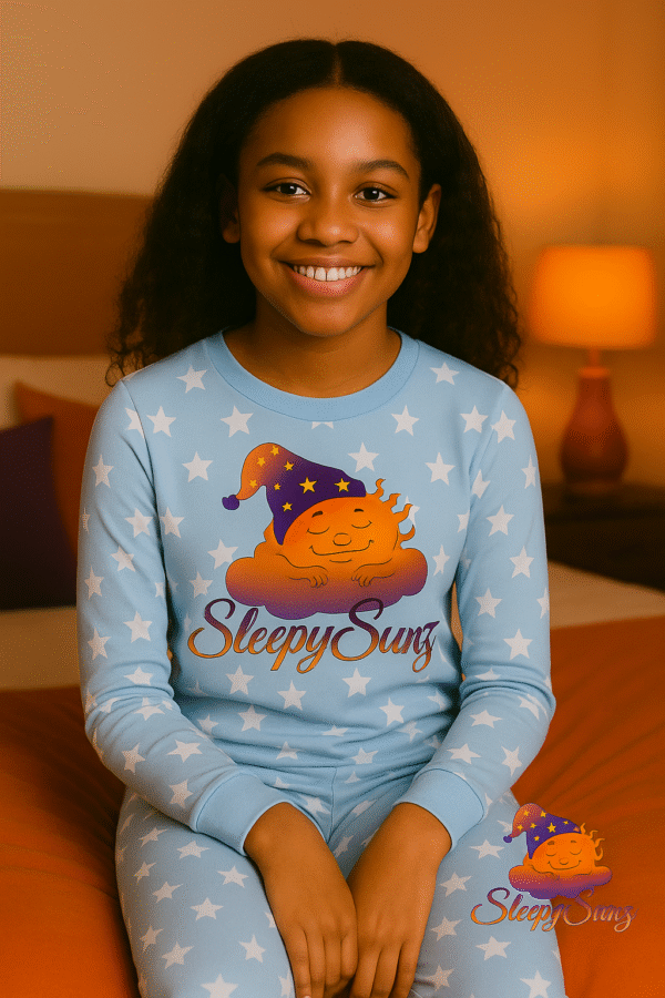 SleepySunz Pajama Set – Dreamscape Blue Youth