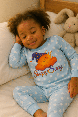 💙 SleepySunz Pajama Set – Dreamscape Blue (Children)
