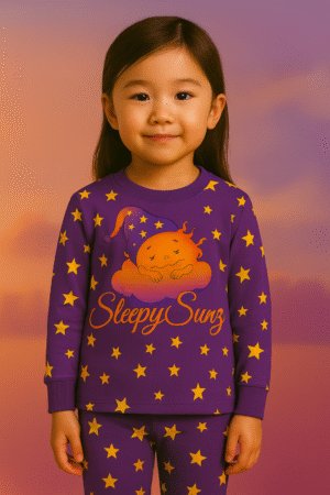 SleepySunz Pajama Set – Cosmic Purple (Children)